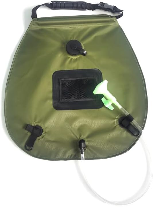 Solar Shower Bag 5 gallons 20L Solar Heating Camping Bath Bag, Large Capacity Water Storage Bath, Removable Hose,On Off Switchable Shower Head for Traveling Beach Swimming, Hiking