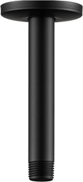 OFFO Shower Arm with Flange, 6 in Ceiling Mount Replacement Rain Shower Head Straight Arm Ceiling-Mounted For Fixed Shower Head & High Pressure Rain, Matte Black