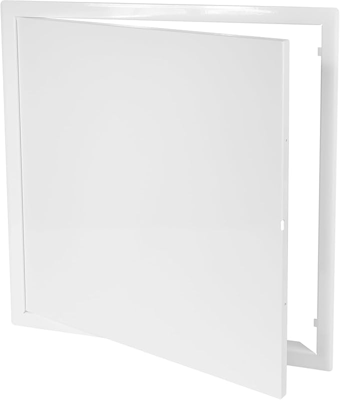 Vent Systems 16" x 16" Inch White Galvanized Steel Access Panel – Durable Access Door for Drywall, Wall or Ceiling – Easy Service Panel for Plumbing, Electrical, HVAC, and Maintenance Openings