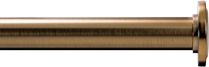 Ivilon Tension Curtain Rod - Spring Tension Rod for Windows or Shower, 54 to 90 Inch. Warm Gold