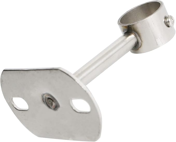 4Pcs ID32mm(1-1/4"), L150mm, Clothes Rail mounting Bracket, Shower Curtain Closet tie Rod Support Frame, Curtain Rod Flange Socket, Suitable for Ceiling or Wall mounting