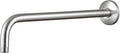 OFFO Shower Arm with Flange, 12 in Brushed Nickel Wall Mount Replacement Angle Shower Head Arm Wall-Mounted For Fixed Shower Head & Handheld Showerhead