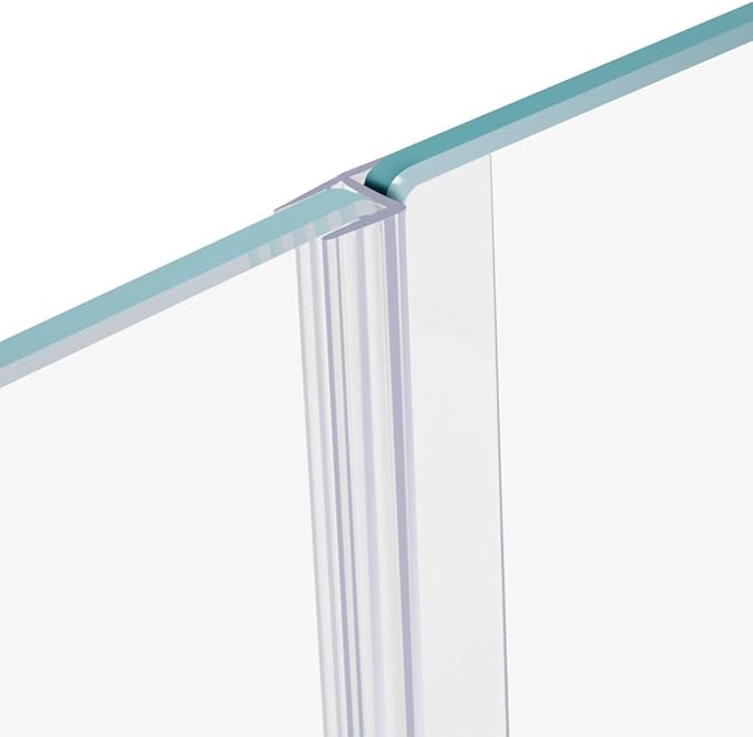 78" Shower Door Side Seal Strip for 1/4 inch Frameless Glass Shower Door Clear Polycarbonate