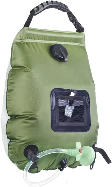 Solar Shower Bag 5 gallons 20L Solar Heating Camping Bath Bag, Large Capacity Water Storage Bath, Removable Hose,On Off Switchable Shower Head for Traveling Beach Swimming, Hiking