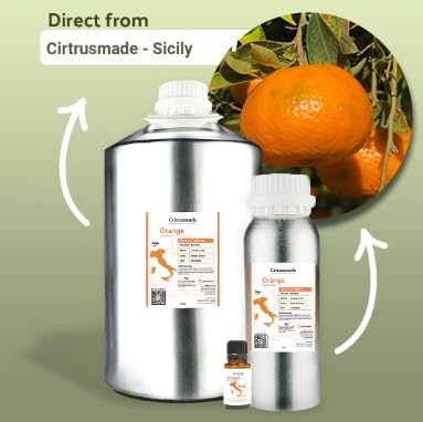 Orange Essential Oil - Direct from Citrusmade in Sicily- Pure Essential Oils for Diffusers and Aromatherapy - 100% Pure Therapeutic Grade (2LBS)