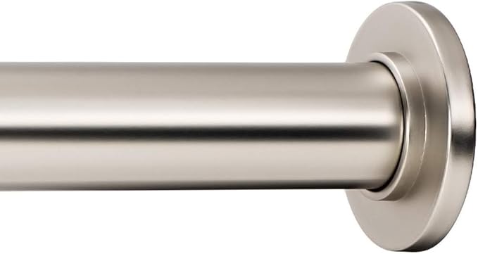 Ivilon Tension Curtain Rod - Spring Tension Rod for Windows or Shower, 36 to 54 Inch. Satin Nickel
