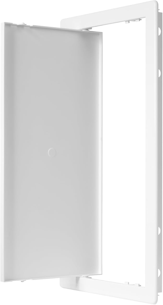8" x 16" White Plastic Access Panel. Service Shaft Door Panel. Plumbing, Electricity, Heating, Alarm Wall Access Panel for Drywall. Bathroom Services Access Hole Cover.
