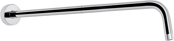 HarJue Shower Arm with Flange and Teflon Tape, Wall Mounted Shower Pipe 304 Stainless Steel Extension Arm for Fixed Shower Head & Handheld (24 Inch, Chrome)