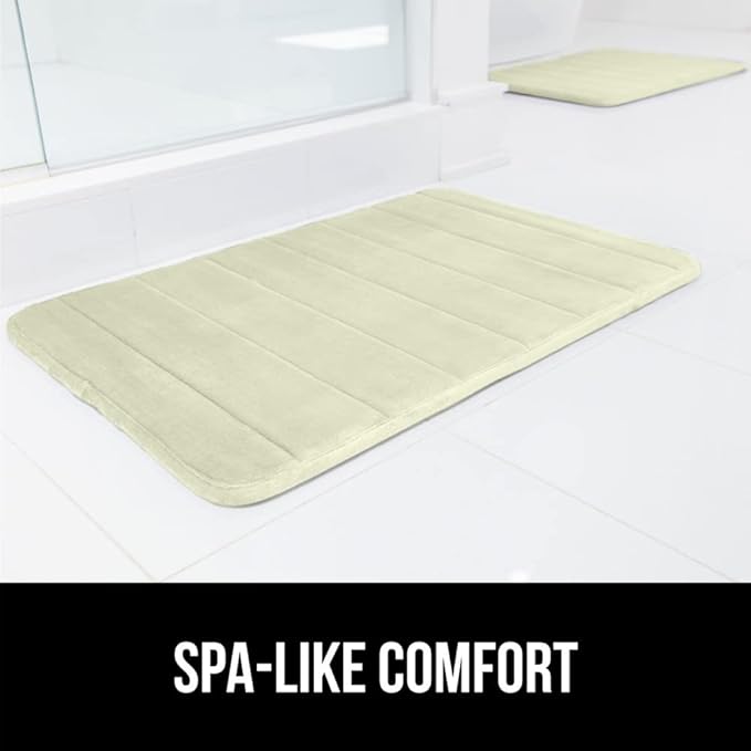 GORILLA GRIP Memory Foam Bath Mat, Soft Absorbent US Designed Bathroom Rug, Gripping Dots Machine Washable Bathmat, Cushioned Floor Mats, Shower Sink Rugs Room Décor Accessories, 24x17 Sage