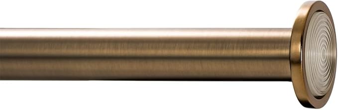 Ivilon Tension Curtain Rod - Spring Tension Rod for Windows or Shower, 24 to 36 Inch. Warm Gold