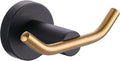 ARCORA Towel Hooks Black and Gold, SUS 304 Stainless Steel Wall Hooks, Heavy Duty Robe Hooks 1 Pack, Bathroom Towel Hooks for Wall