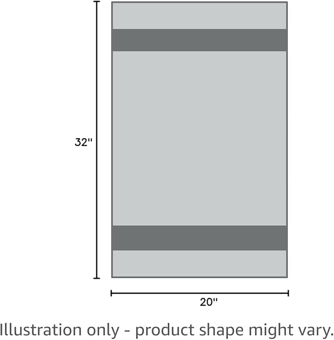DAN RIVER Greek Cotton Bath Mats Set of 2 – Not a Bathroom Rug, Ultra Soft, Highly Absorbent & Machine Washable Bath Mat Towel for Bathroom Floor Mat – Durable, Quick-Dry, 21x34 Inches, Black