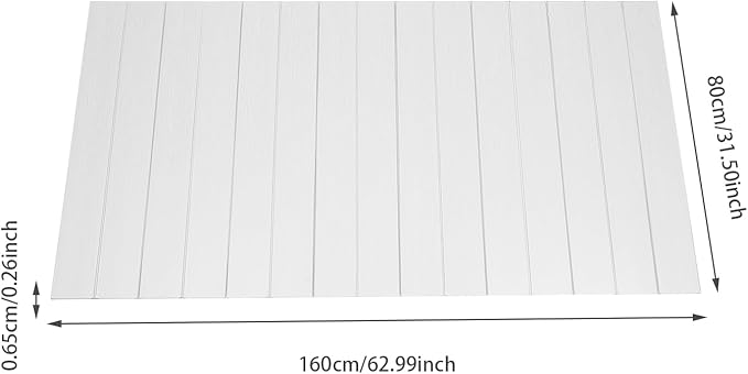 Bathtub Cover Foldable 62.9" x 31.5" Bath Tray Adjustable PVC Shutter Bath Lid Anti-dust Bathtubs Cover for Tub Can Store Wine Glass, Books, Tablets, Cellphones (White)