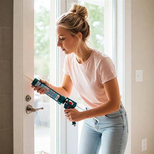 Window & Door – 100% Silicone Caulk White, Window Seal, RTV Silicone Sealant Indoor & Outdoor Caulking Weatherproof Adhesive – 9.5 oz Cartridge, 2-Pack (2 Pack, 2, Count)