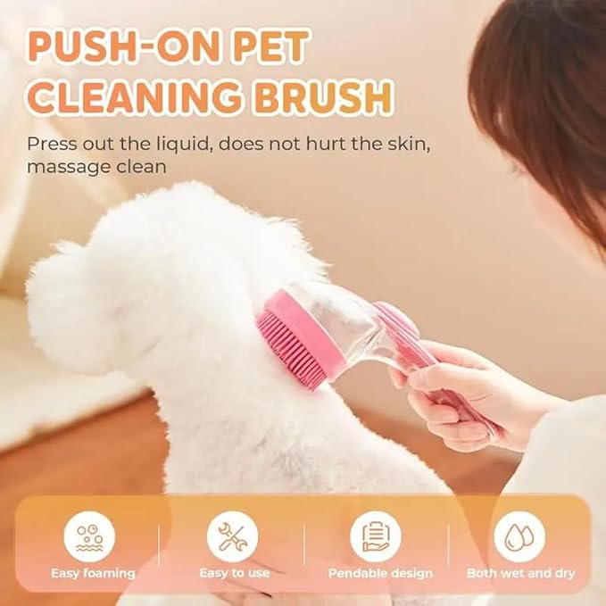2026 New Pet Bath Brush, Dog Scrubber for Bath Dog Grooming Massage Brush for Long Short Haired Dogs Cats Shower