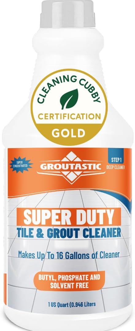 Super Duty Degreaser – Heavy Duty Tile & Grout Cleaner for Kitchens, Bathrooms & Floors – Removes Grease, Soap Scum & Deep Stains – Non-Corrosive Concentrate