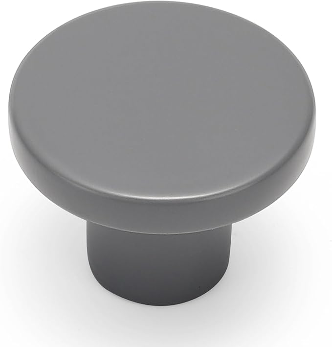 Ravinte 10 Pack Cabinet Knobs Grey Kitchen Cabinet Knobs Round Dresser Drawer Pulls Closet Door Pulls 1-1/5 Inch