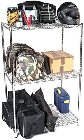 Omega 21" Deep x 60" Wide x 74" High 3 Tier Chrome Starter Shelving Unit