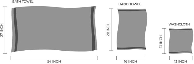 6 Pieces - Turkish Cotton - Luxury Towel Set for Bathroom & Kitchen, 2 Bath Towels, 2 Hand Towels & 2 WashCloths *Valued $79.99* (Rose Teen)