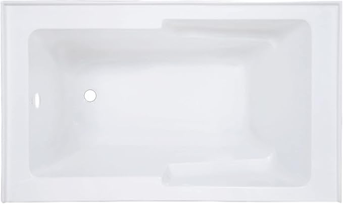 Swiss Madison Well Made Forever SM-AB549 Voltaire Alcove Tub 54" x 30" with Armrest in Glossy White