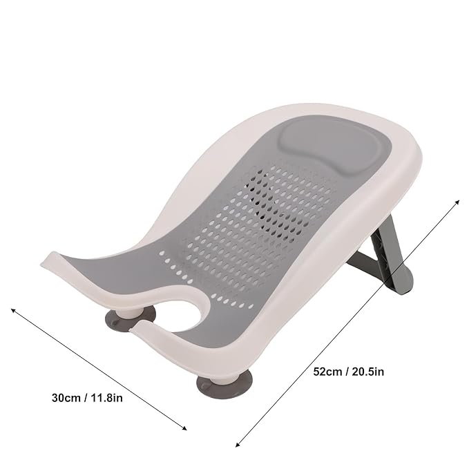 YWBL-WH Baby Butt Washing Basin, Portable Bath Tub with Strong Suction Cups and Soft Mesh, for Newborn Toddler Bathing Support, Non Slip Comfortable Design