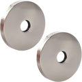 4 Inch Shower Arm Flange Oversized Plumbing Cover Plates,Universal Extra Large Replacement Escutcheon Cover Plate for Covering Gaps,Holes,Fits All Standard 1/2" Pipes,Brushed Nickel(2 PACK)
