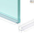 Shower Door Bottom Seal Strip, 2PCS Seal Strip, Ultra Clear PVC, 36" Length, Fits 12mm Thick Glass, Prevents Leaks, Easy Installation, No Adhesive Required (Ultra Clear, 36in for 1/2"(12mm) Door)