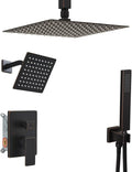 Shower Faucet Set Oil Rubbed Bronze Shower System, Knob Switch Diverter Shower Faucet with High Pressure Handheld Spray, Ceiling Mount 10 Inch Shower Head with 6 Inch Wall Mount Shower Head