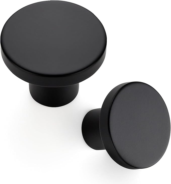 Ravinte 30 Pack Cabinet Knobs Black Kitchen Cabinet Knobs Round Dresser Drawer Pulls Closet Door Pulls 1-1/5 Inch