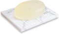 White Marble Soap Dish Holder Jewelry Ring Tray Sink Dish Sponge Holder for Bathroom Shower, and Kitchen