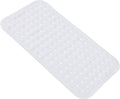 Anti-Slip Bathtub Shower mat, 27.5×14.5（Approximately 70×37cm） inch Soft Oversized Machine Washable Non-Slip Bathtub mat with Drainage Holes, Bathroom Floor Suction Cup.（1-Opaque White）
