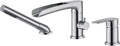 Waterfall Roman Tub Faucet Chrome Deck Mount Bathtub Faucets Brass Tub Filler Bathroom Faucets with Hand Shower