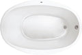 PROFLO PFS5838 Lansford 58" x 38" Drop In Acrylic Soaking Tub with Reversible Drain and Overflow - White