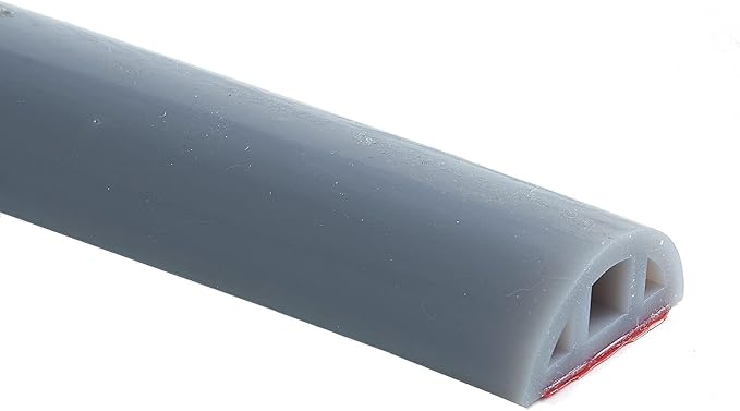 Bathroom Foldable Block water Stopper sealing strip shower threshold dam Self-adhesive silicone shower barrier (66 Inch-Gery)