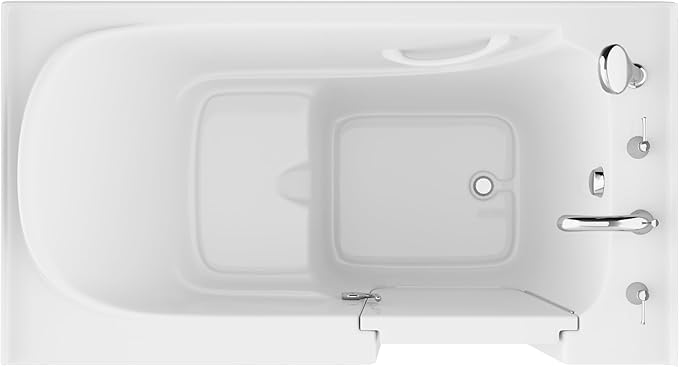 ANZZI Tubs Series Wide Opening Door Right Drain Quick Fill Walk-In Soaking Tub in White Finish 32 in. x 60 in. | AMZ3260RWS