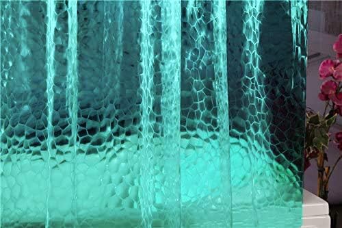 Adwaita 3D Watercube Shower Curtain Liner,No Odors, Eco Friendly (Teal)