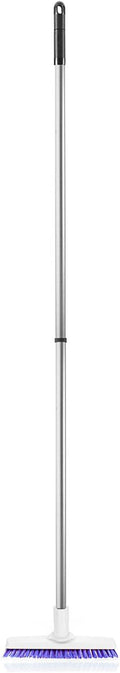 Fuller Brush Tile Grout E-Z Scrubber – Adjustable Handle 29"-52" with Pivoting 9" Brush Head, V-Trim Scratch-Free Bristles Lightweight Grout, Tile, Shower, Corner – Surface Scrub Brush