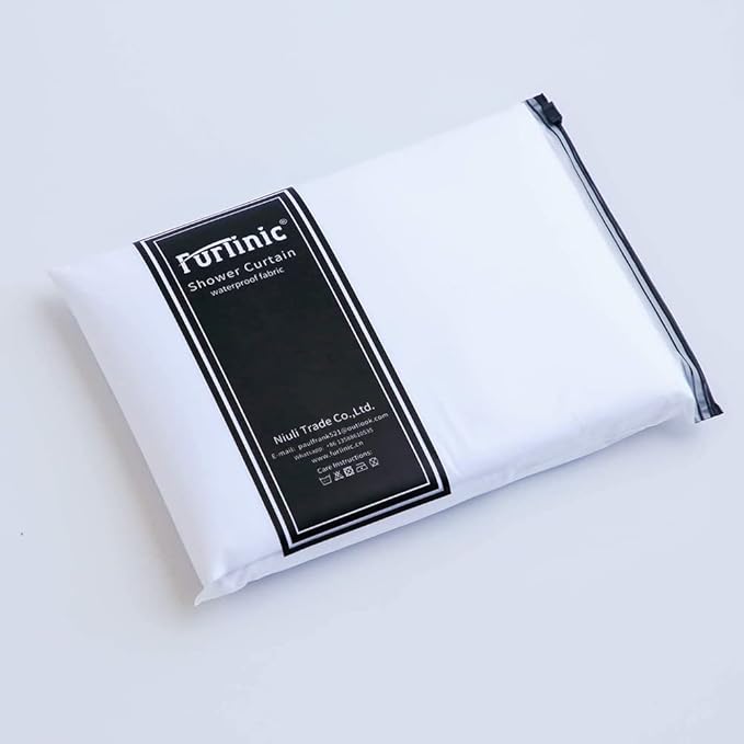 Furlinic No Hook Extra Long Shower Curtain 84 Length,Polyester Fabric Bathroom Curtains with 10 Plastic Split Grommets,Modern Hotel Style Waterproof Dark Grey Shower Curtains,Washable 72x84 Inch