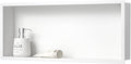 Stainless Steel Shower Niche 30" X 12" White No Tile Needed Niche Shower Recessed Wall Horizontal Niches for Bathroom Storage Over Mount Installation