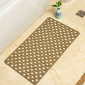 Casa and Beyond Shower Mat,Non Slip Bath Mat and Shower Mat with Suction Cups and Drain Holes,Bathroom Mat Easy to Clean Soft Machine Washable,Bathtub Mat Easy Dry&Cut (Coffee,17" x 30"(Rectangular))