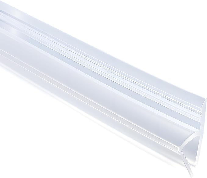 Shower Door Side Seal Strip,79 Inch H-Type Frameless Shower Door Seal, H-Type Shower Door Sweep for 1/4"(6mm) Thick Glass