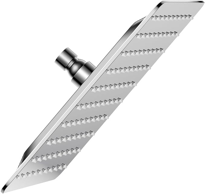 VBFF-Shower Head,rain shower head, 8 inch- Square Shower Head, 1.8 GPM Flow Rate, rainfall showerhead,VBFF07 (Chrome)