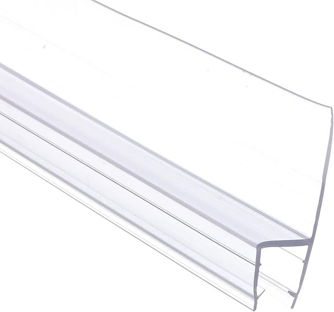 78" Shower Door Side Seal Strip for 1/2" Frameless Glass Shower Door Clear Polycarbonate
