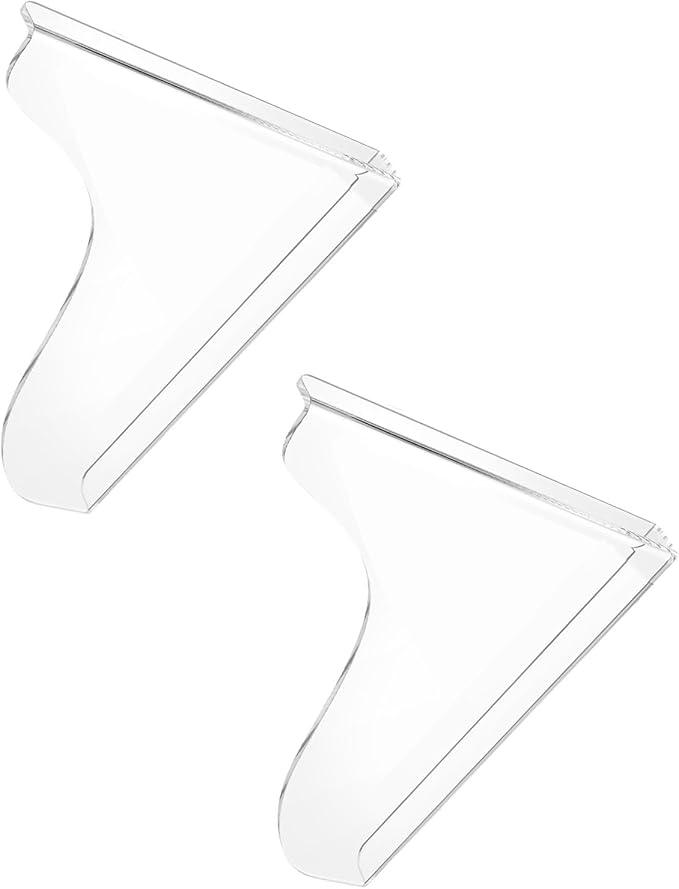 2 Pack Clear Acrylic Shower Splash Guard for Bathtub Corner Water Barrier Adhesive Tub Edge Protector