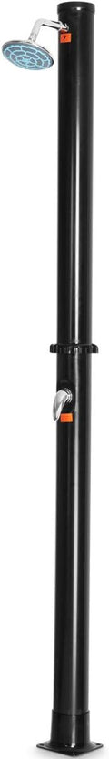 Giantex 7.2Ft 2-Section Solar Heated Shower with Shower Head Outdoor Backyard Poolside Beach Pool Spa for Easy Installation, Black (5.5 Gallon)
