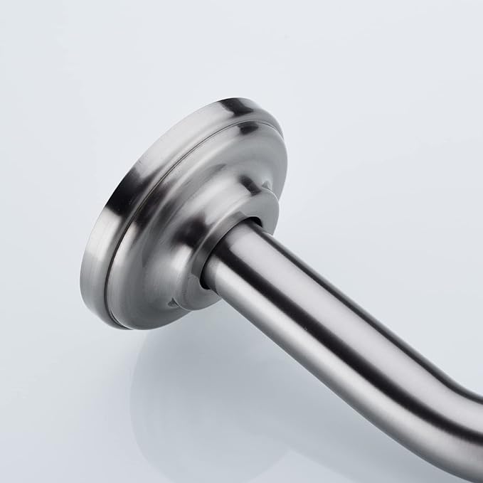 6 Inch Angled Shower Arm with Flange Stainless Steel Wall Mounted Extension Arm for Top Shower Head,Brushed Nickel