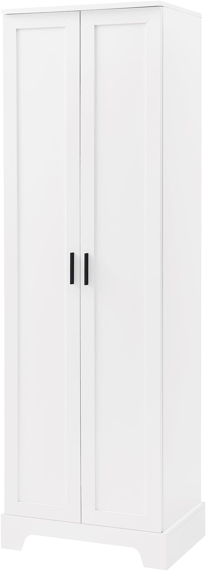 Favfurish 71" Tall Bathroom Storage Cabinet with Doors,Modern Linen Cabinets w/Adjustable Shelves & Anti-Tipping Device,Easy Assembly,Freestanding Organizer for Dining Room,Kitchen,Office,White