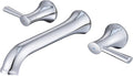 Wall Mount Tub Filler Brass Tub Faucet Chrome Bathroom Bathtub Faucets with 2 Handles
