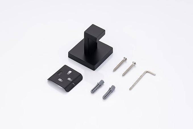 10 Pack Matte Black Bathroom Hardware Set - SUS304 Stainless Steel Wall-Mounted Towel Bar, Holder & Racks, 23.6 Inch