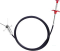 Drain Snake for Hair Clogs, 116 Inch Snake Drain Hair Removal Too, Plumbing Auger Tool with Hook for Tub Pipes